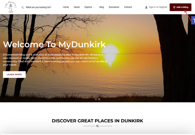 MyDunkirk home page pic